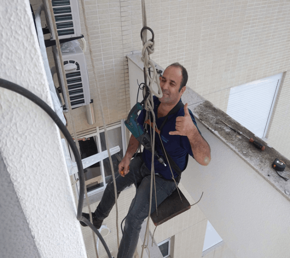 Instalação ar condicionado split com balancinho