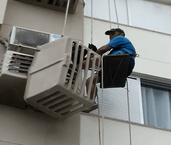 Instalação caixa fibra com rapel