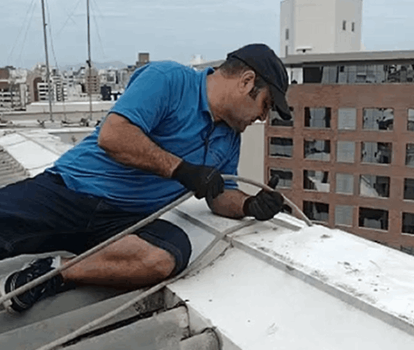 Instalação caixa fibra com rapel